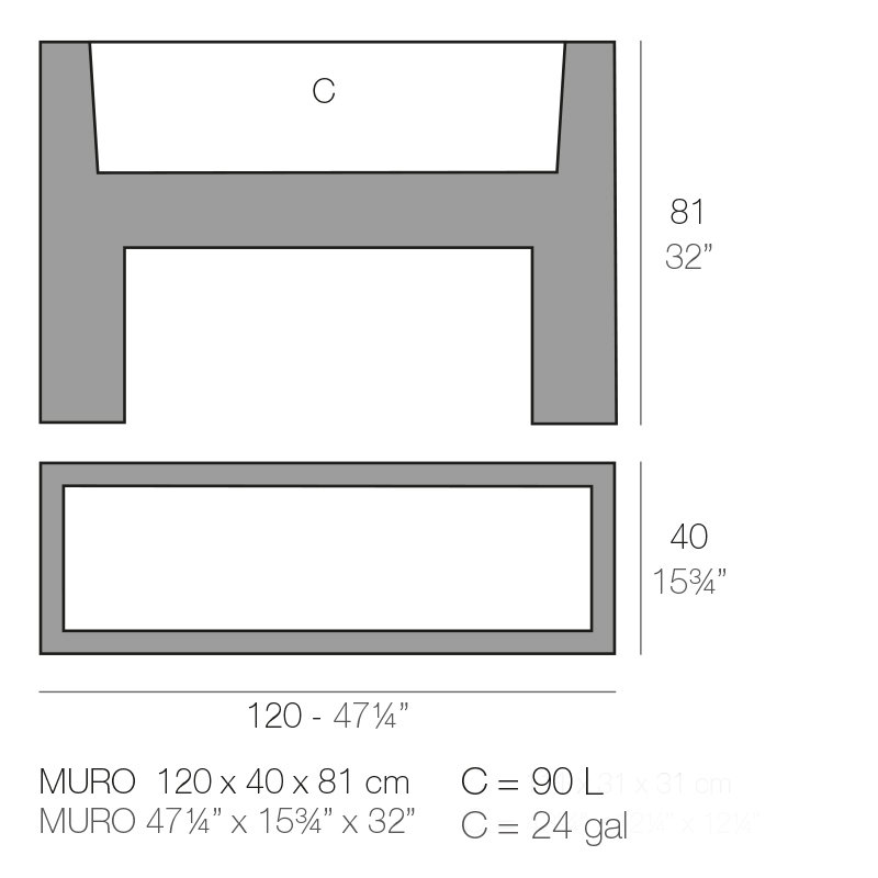 Muro Resin Planter Box