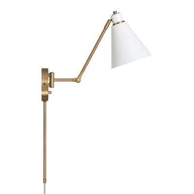 Everly Quinn Markaysia Steel Swing Arm Sconce | Wayfair