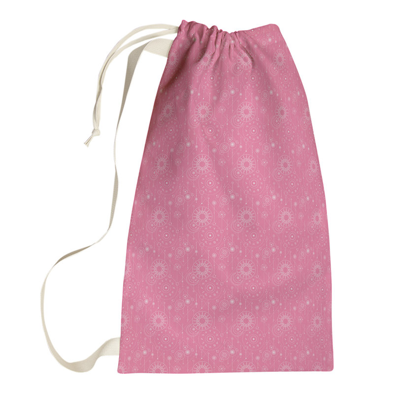 Sac à linge astrologie, Petit (H 64 po x l 20 po x P 1,5 po), Rose