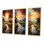«Vietnam River Delta Sunset», 3 pièces sur toile