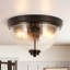 Plafonnier encastré 2 lumières RibbedLume 