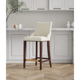 Shubert Upholstered Counter Stool with Solid Wood Frame