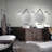 Saguache Leather Frame Round Wall Mirror