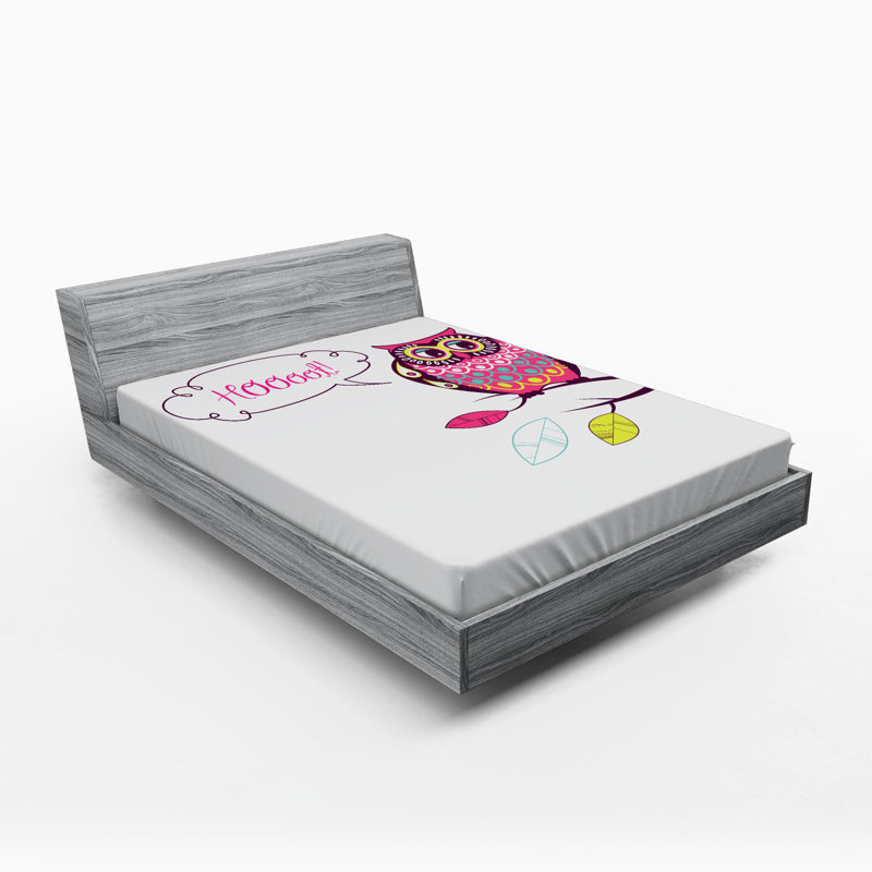Owl Microfiber Fitted Sheet, Full Fitted Sheet
