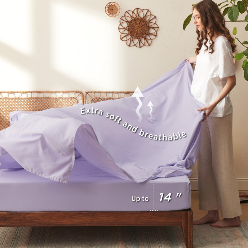 Bedsure Bed in a Bag - Reversible Flroal & Plant Pattern Printed with Comforters, Sheets, Pillowcases & Shams