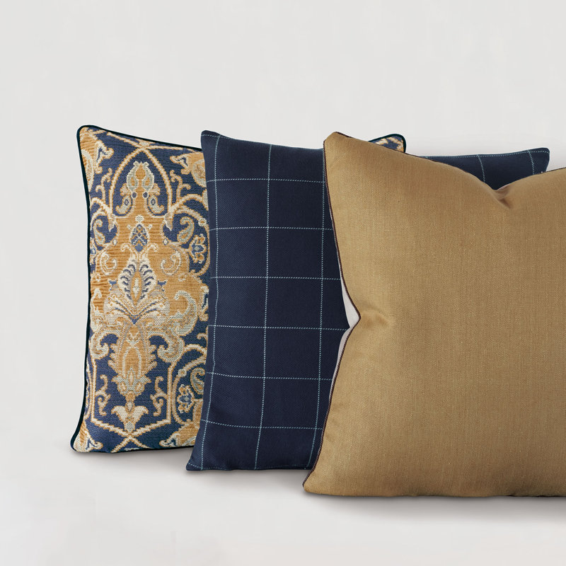Housse et insert de coussin décoratif à carreaux Bellingham