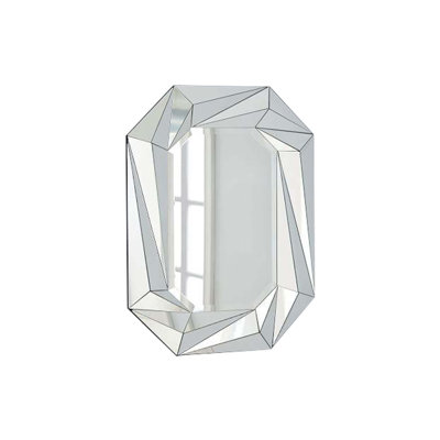 Large Handcrafted Wall Mirror with Distortion-Free Silver Glass, Ideal for Brightening Entryways, Dining Rooms, and Bathrooms.