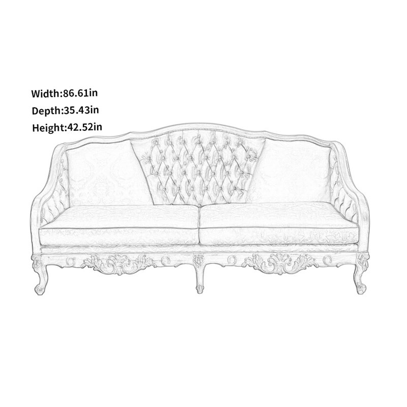 Retro Creative Solid Wood Sofa