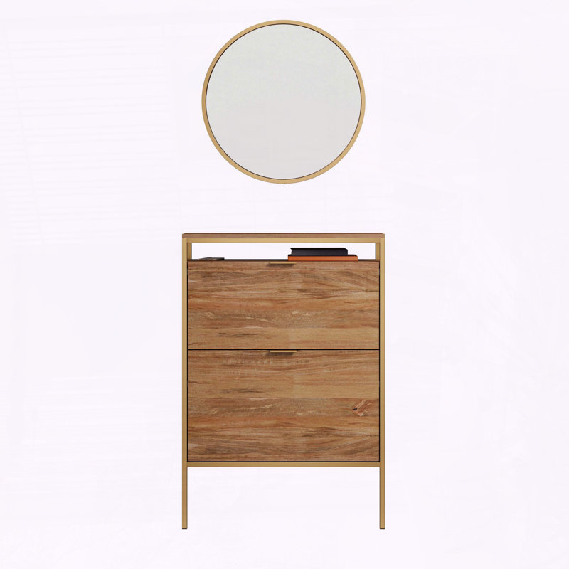 Armoire à chaussures murale avec miroir