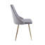 Chaise rembourrée en velours avec pieds décoratifs dorés-549087516