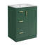 Meuble-lavabo moderne 24 po avec lavabo, petite armoire avec 2 tiroirs, porte à fermeture en douceur, lavabo encastré