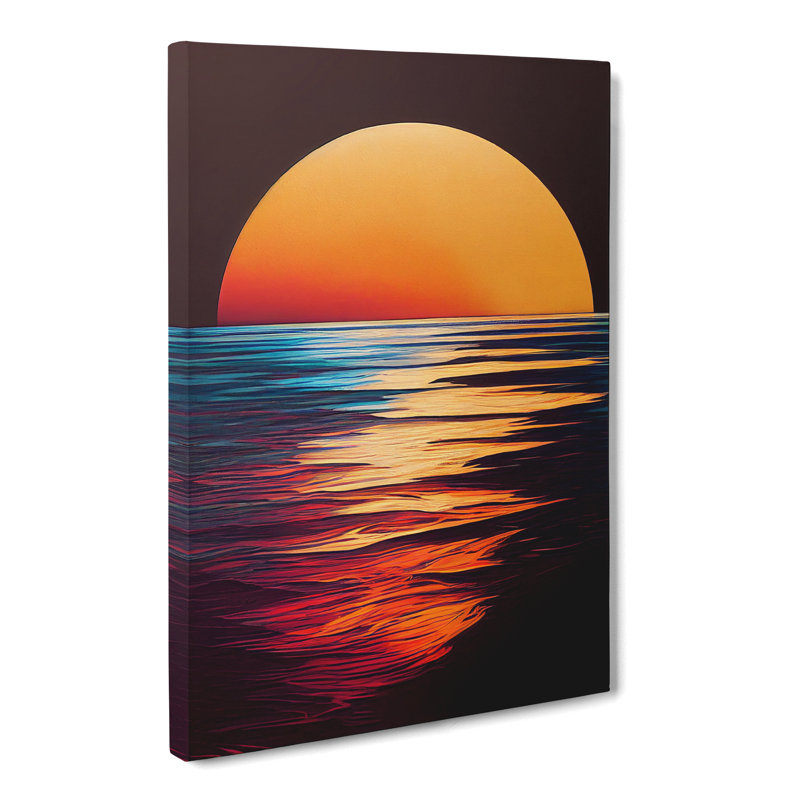 Gallen Sunset Hydrodipped - Wrapped Canvas, 50cm H x 35cm W