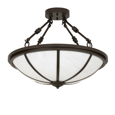 Plafonnier semi-encastré en verre 20 "Commerce