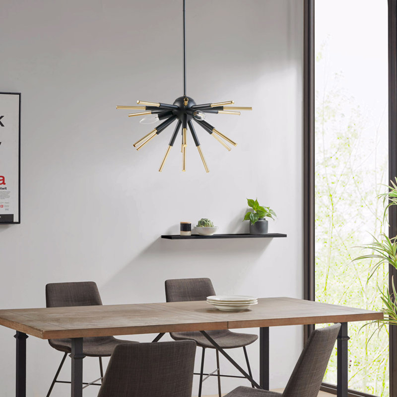 3-Light Spiked Chandelier