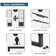 84" Glass and Metal Barn Door with Installation Hardware Kit (Include Soft-Close)