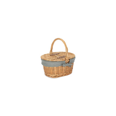 Wicker Child sized Picnic Hamper Basket with Lining