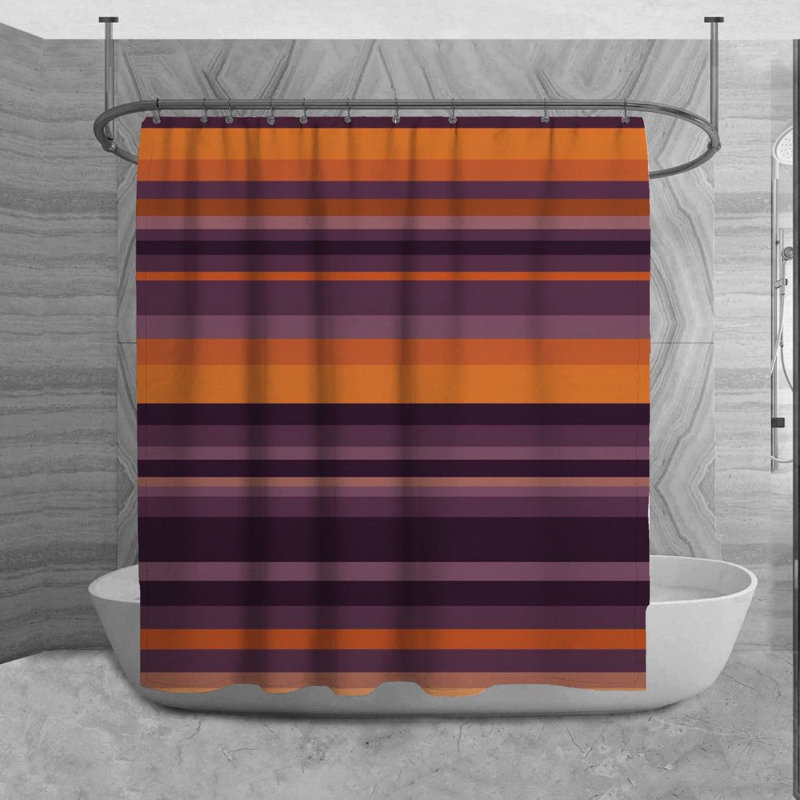 Décoration de rideau de douche horizontale, H 73 po x l 70 po
