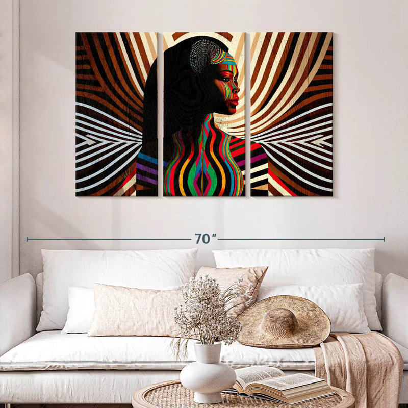Leisha Ethnic African Girl, 32" H x 50" W