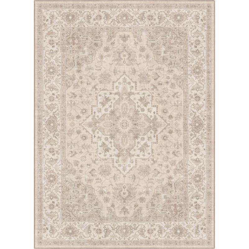  Tapis oriental beige cèdre Apollo, Rectangle 5 pi 3 po x 7 pi 3 po 