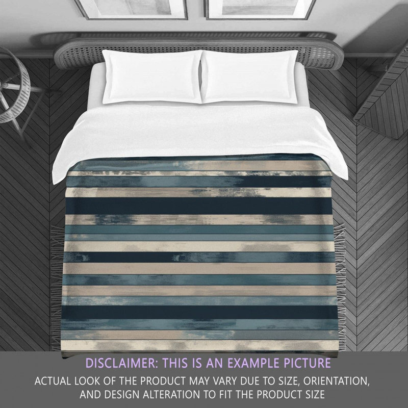 Polyester Striped Comforter, Twin Extra Long Comforter