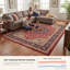Tapis Basin traditionnel persan audacieux, couleur marine, orange, or, vert, crème, ivoire, lavable à la machine, à poils courts, antidérapant, adapté à l'intérieur et à l'extérieur, pour salon, chambre, salle à manger, entrée, couloir, bureau.-1144884472