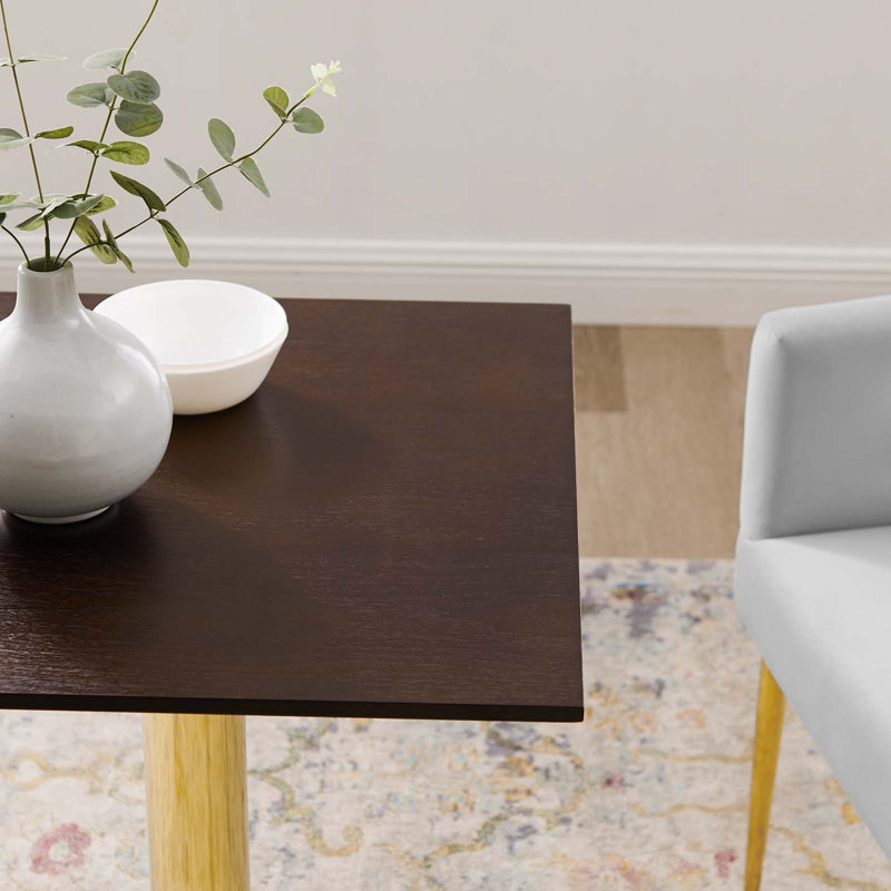 Table de salle à manger Modway, Cerisier, L 24 po x L 24 po