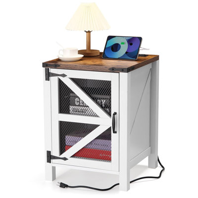 Ambereen End Table and Built-In Outlets