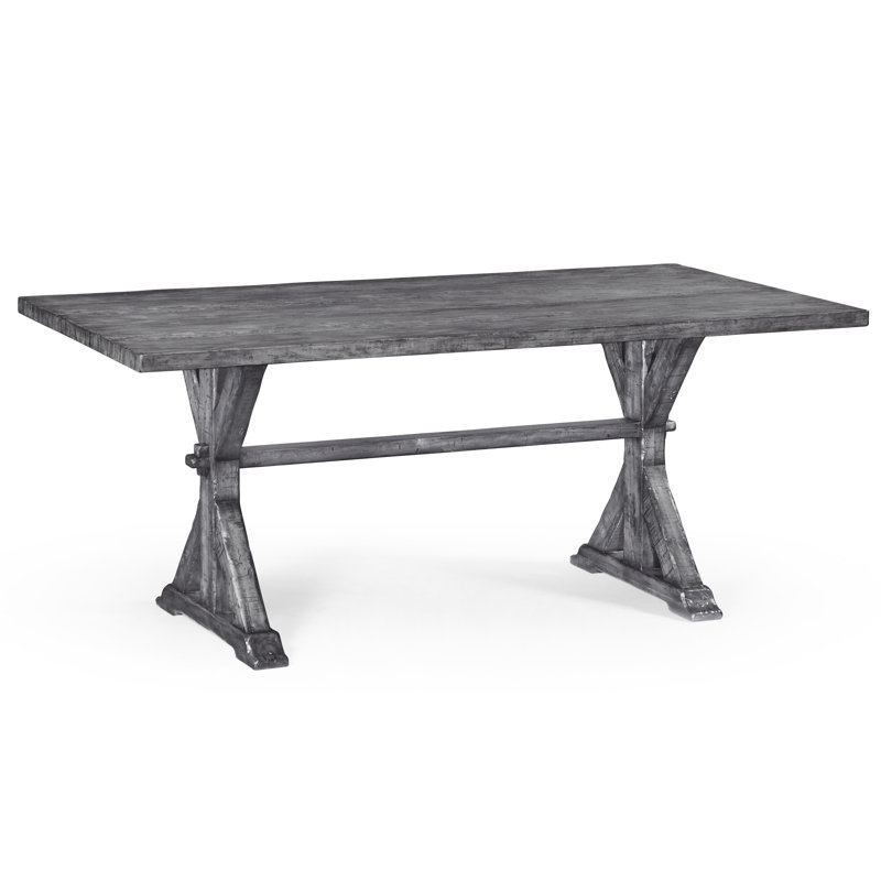 Casually Country Walnut Wood Dining Table, 72" L x 38" W, Dark Ale