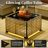 7- Person Outdoor Wicker Patio Conversation Furniture Set With Fire Pit Table-1061967018
