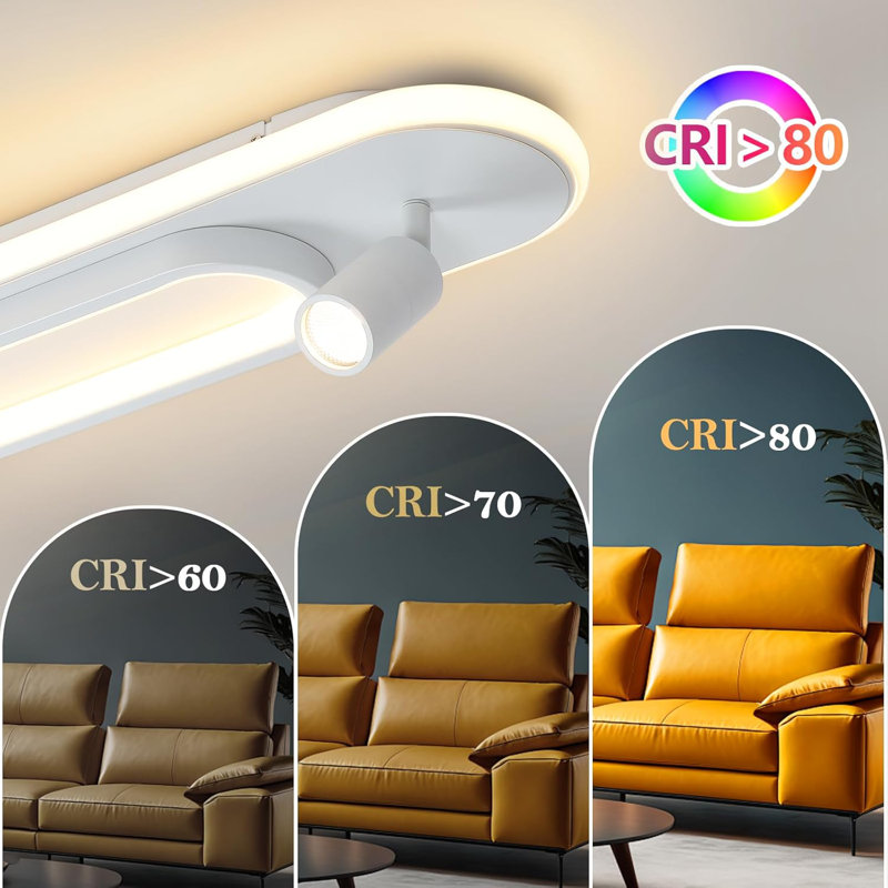 LED Dimmable Flush Mount, Stainless Steel