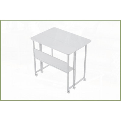 Space-Saving White Folding Coffee Table for Small Home Office/Study, 31.5” Sturdy &amp; Easy to Store