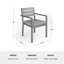 Ensemble de patio toutes saisons Martha Stewart Bedford avec table de 71 po et 8 chaises de salle à manger empilables-109713923