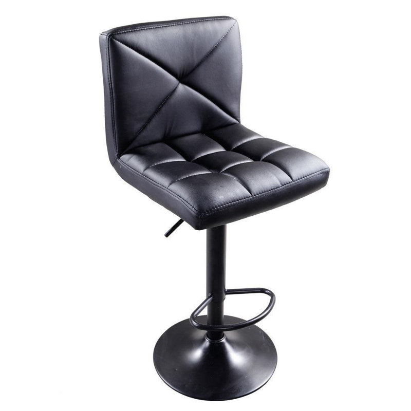 Tabouret de bar pivotant à hauteur réglable Franich, Noir
