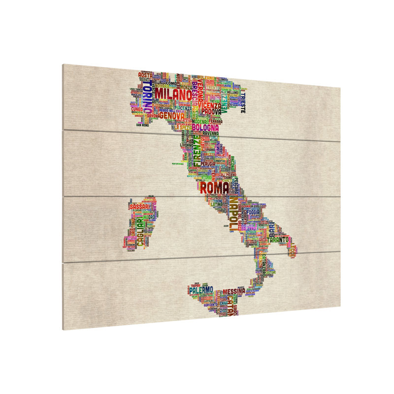«Italie II» par Michael Tompsett, impression, H 12 po x l 16 po x P 0,5 po, Latte en bois