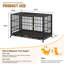 Cage pour chien avec roues verrouillables et loquet rotatif-948422076