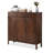 Nut-brown Solid Wood Shoe Storage Bench-688435683