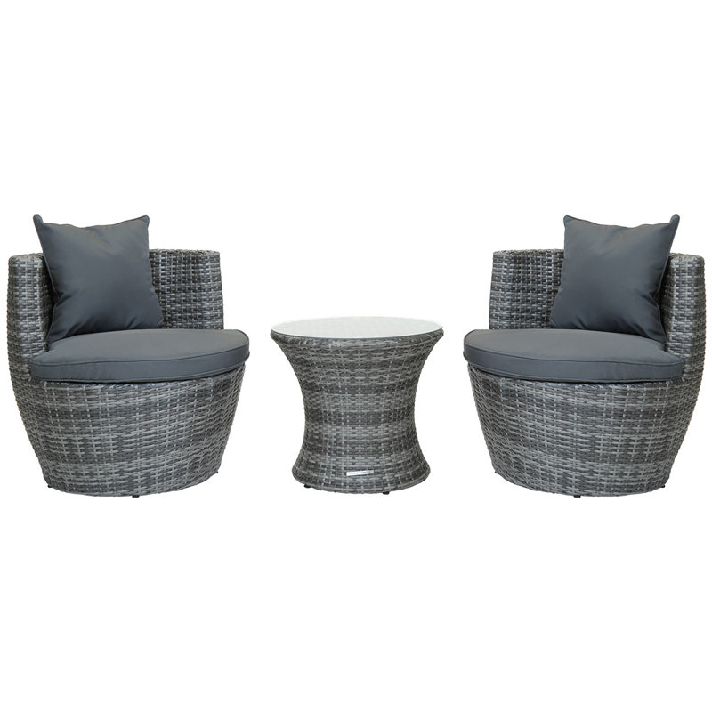 Millste 2 Seater Rattan Conversation Set