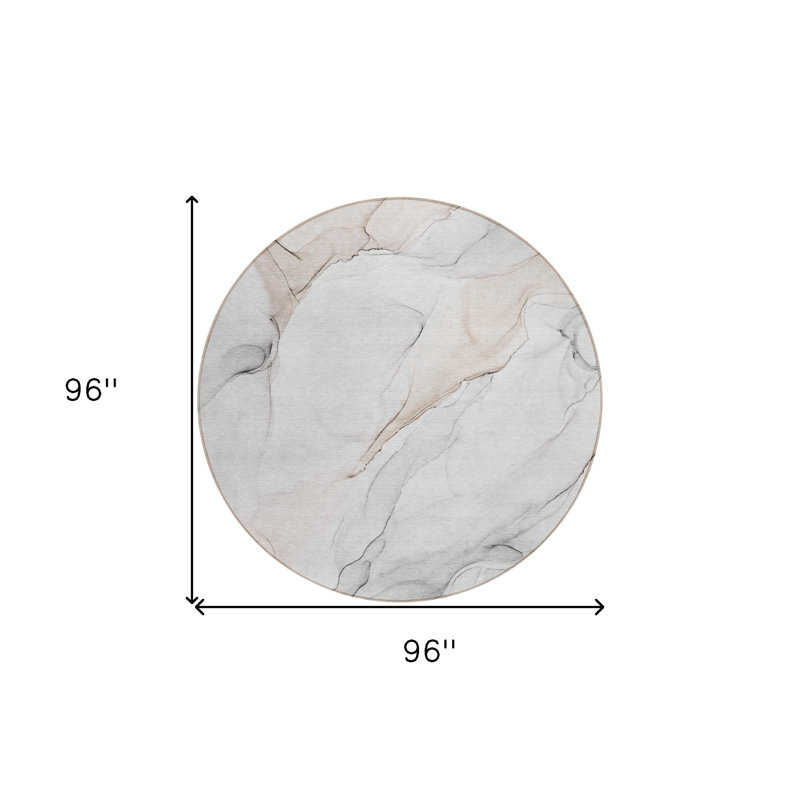 Tapis extérieur rond lavable antidérapant 8 po
