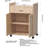 Armintha 24" Kitchen Cabinet Rolling Cart on Wheels, Microwave Shelf Stand with One Drawer, Two Doors for Kitchen, Dining Room-271837230