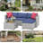 5-Piece Outdoor Patio Sectional Set with Ottoman & Tempered Glass Table, Convertible PE Rattan Sofa Set, All-Weather Garden, Backyard, Porch, and Poolside Furniture-1116504993