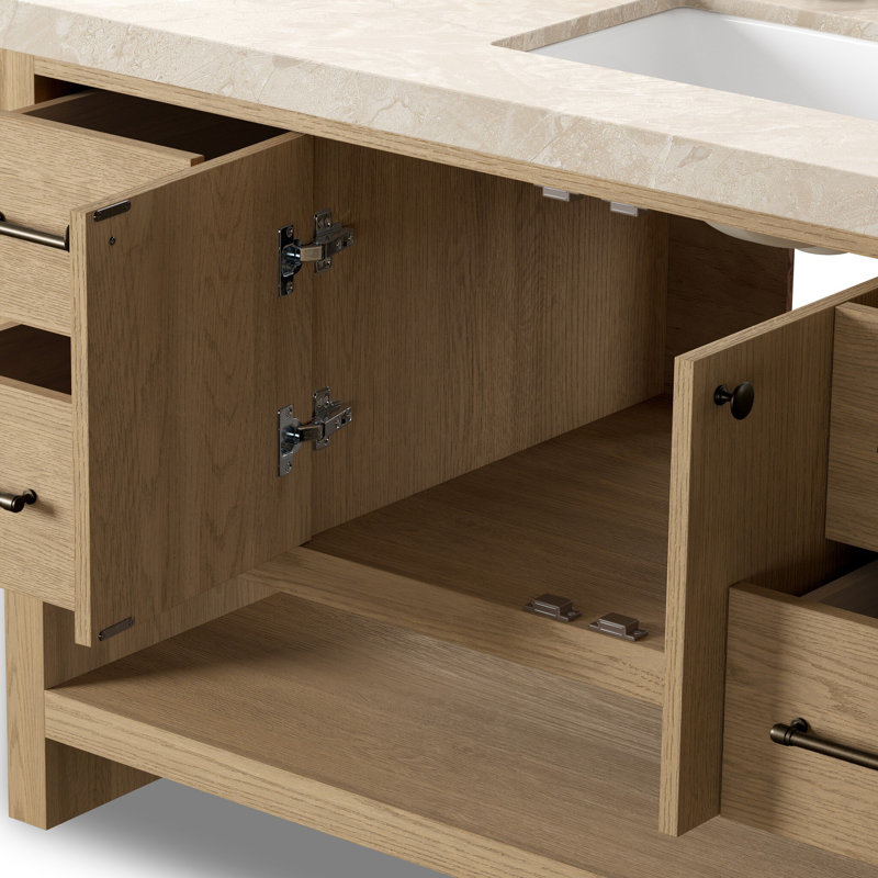Anthem Single Vanity, Satin Light Wash Oak
