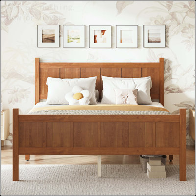 Twin Size Flat Panel Bed with Shaker and Farmhouse Style Design