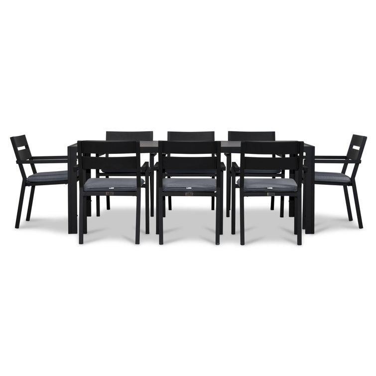 Vivant 41.25'' Rectangular 8 - Person Outdoor Dining Set with Cushions