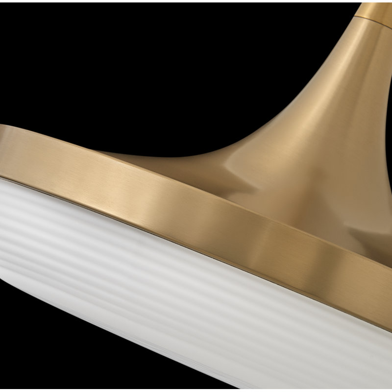 1 - Ligh Bowl LED Pendant, Lacquered Brass