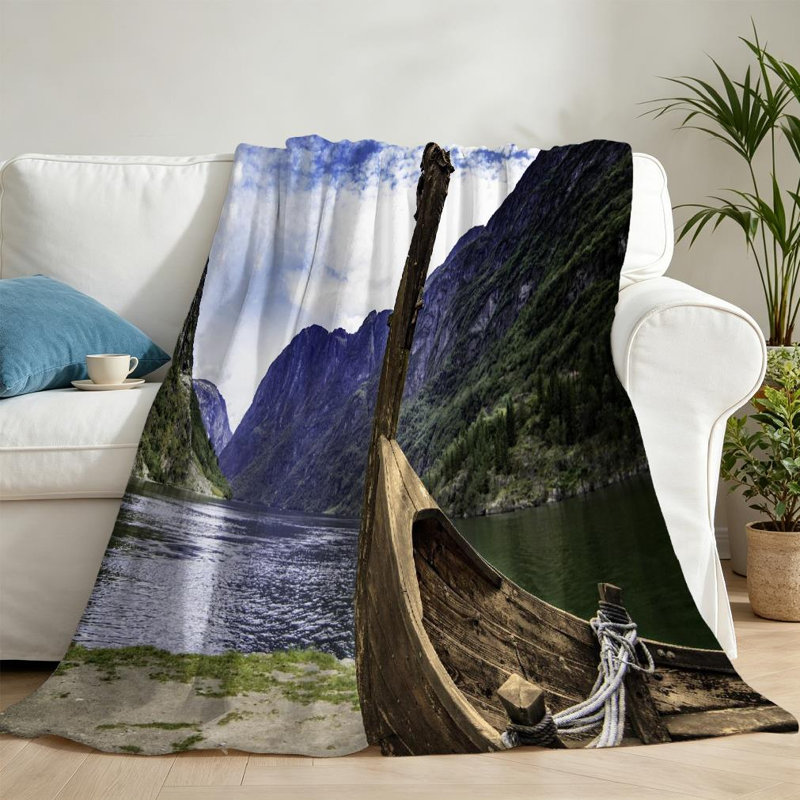 Jeté en flanelle bleue ultra douce, Jeté 50 po x 60 po