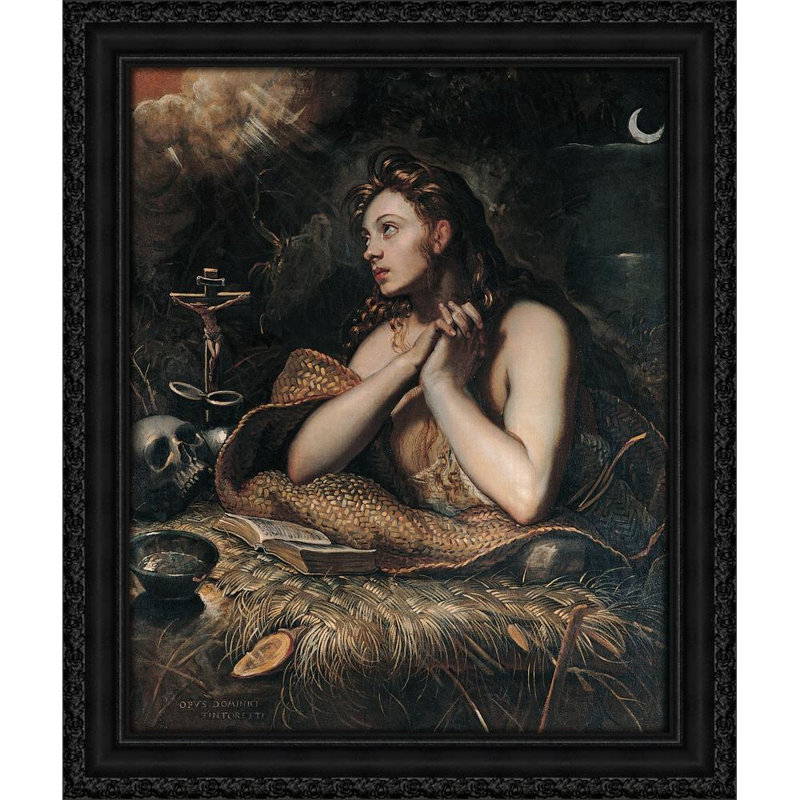 Magdalene pénitente (entre 1598 et 1602), H 24 po x l 20 po