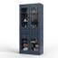 Armoire de rangement autoportante en bois massif l 32 po x H 71,5 po avec portes en verre transparent, 2 tiroirs et tablettes réglables - Organisateur de salle de bain moderne-529602561