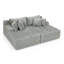 Méridienne à deux places paresseuse, canapé compressé sans assemblage requis, fabriquée en tissu de velours, méridienne moderne et moelleuse, utilisée pour les salons et les chambres à coucher - gris-484214733-484214730