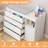 Baby Diaper Changing Station Infants Nursery Organizer 5 Drawers Storage Dresser with Removable Changing Top, 45.28'' x 17.64'' x  36.22''H,White