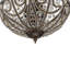 3-Light Drum Crystal Semi Flush Mount